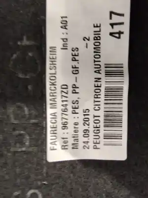 Peça sobressalente para automóvel em segunda mão chapeleira por peugeot 308 active referências oem iam 96776417zd  