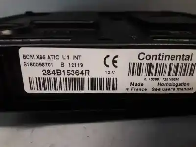 Second-hand car spare part fuse box unit for renault fluence dynamique oem iam references 284b15364r  s180098701