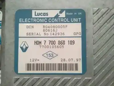 Second-hand car spare part ecu engine control for renault megane i scenic (ja0) 1.9 dtrn oem iam references 7700105605  7700105605