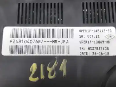 Peça sobressalente para automóvel em segunda mão quadrante por renault scenic iv limited referências oem iam p248104076r  