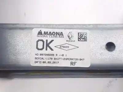 Peça sobressalente para automóvel em segunda mão elevador de vidros dianteiro direito por dacia sandero laureate referências oem iam 807209299r  