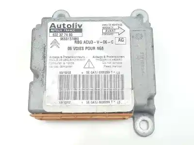 Pièce détachée automobile d'occasion BOITIER DE COMMANDE D'AIRBAG pour CITROEN XSARA PICASSO  Références OEM IAM 9650137080  