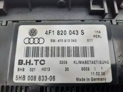 Second-hand car spare part heating / air conditioning control panel for audi a6 avant (4f5) 3.0 v6 24v tdi oem iam references  5hb00883306 4f1820043s
