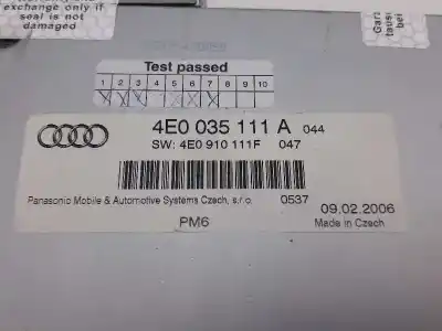 Автозапчастина б/у аудіо система / радіо cd для skoda rapid elegance посилання на oem iam 4e0035111a  