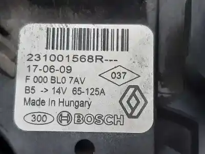 Автозапчастина б/у генератор для dacia dokker express ambiance посилання на oem iam 231001568r  f000bl07av
