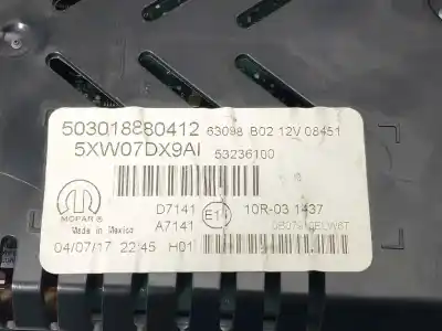 Peça sobressalente para automóvel em segunda mão quadrante por jeep compass ii limited 4x4 referências oem iam 5xw07dx9ai  503018880412