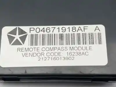Peça sobressalente para automóvel em segunda mão módulo eletrônico por jeep compass limited referências oem iam p04671918af  