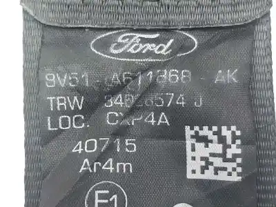 Автозапчастина б/у задній правий ремін безпеки для ford fiesta (ccn) titanium посилання на oem iam 8v51a611b68ak 1814664 34028574j