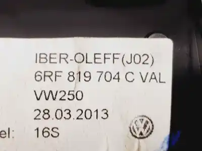 Recambio de automóvil de segunda mano de rejilla aireadora para volkswagen polo (6r1) r-line referencias oem iam 6rf819704c  6rf819704cval