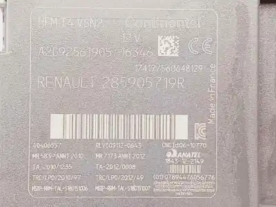 Автозапчастина б/у електронний модуль для renault captur life посилання на oem iam 285905719r  