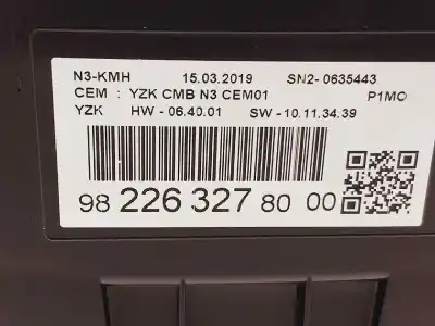Peça sobressalente para automóvel em segunda mão quadrante por opel crossland x selective referências oem iam 9822632780  982263278000