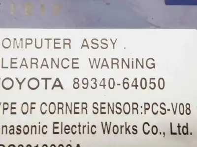 Second-hand car spare part electronic module for toyota verso active oem iam references 8934064050  