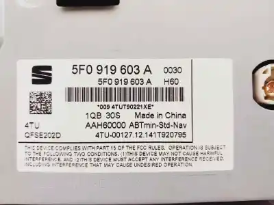 Автозапчасти б/у многофункциональный дисплей за seat leon (5f1) i-tech ссылки oem iam 5f0919603a  