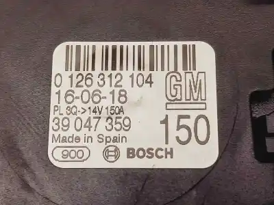 Second-hand car spare part alternator for opel corsa e van oem iam references 39047359  0126312104