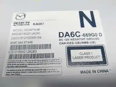 Pezzo di ricambio per auto di seconda mano sistema dvd per mazda 2 lim. () luxury riferimenti oem iam da6c669g0d  md497446