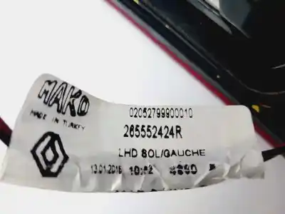 Second-hand car spare part interior left tailgate light for renault clio iv expression oem iam references 265552424r  