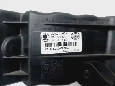 Pièce détachée automobile d'occasion feu antibrouillard gauche pour skoda superb (3v3) style références oem iam 3v0941699  