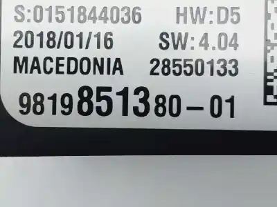 Автозапчастина б/у реле/запоперівник для citroen c4 picasso feel посилання на oem iam 981985138001  9819851380