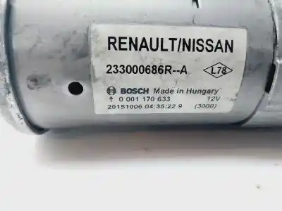 Peça sobressalente para automóvel em segunda mão motor de arranque por renault kadjar limited 4x4 referências oem iam 233000686ra  233000686r