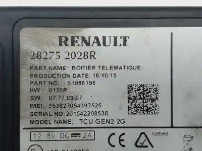 Second-hand car spare part electronic module for renault kadjar limited 4x4 oem iam references 282752028r  51986198