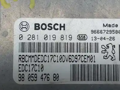 Second-hand car spare part ecu engine control for citroen c4 lim. business oem iam references 9605947680  0281019819