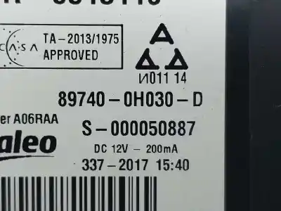 Second-hand car spare part electronic module for toyota aygo x-cite oem iam references 897400h030d  s000050887