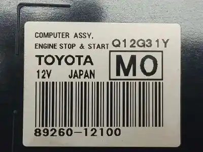 Second-hand car spare part electronic module for toyota auris active oem iam references 8926012100  