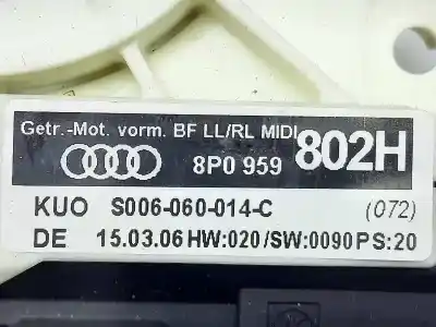 Peça sobressalente para automóvel em segunda mão motor elevador vidro dianteiro direito por audi a3 sportback (8p) 2.0 tdi ambiente referências oem iam 8p0959802h  e840311202