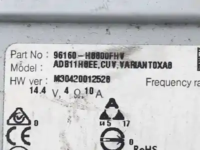 Second-hand car spare part multifunction display for kia stonic (ybcuv) tech oem iam references 96160h8800fhv  