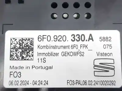 Автозапчастина б/у панель інструментів для seat ibiza (kj1) xcellence plus посилання на oem iam 6f0920330a  