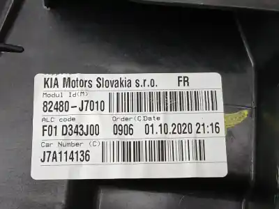 Second-hand car spare part passenger side right window regulator for kia ceed (cd) 1.6 crdi 136 oem iam references 82480j7010 82460j7010 