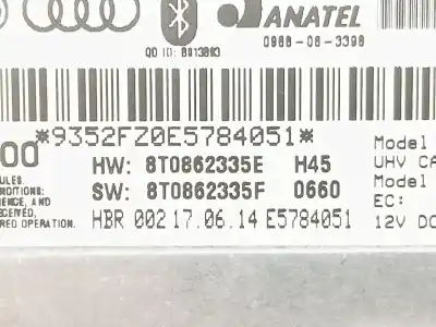 Second-hand car spare part electronic module for audi a4 berlina (b8) 2.0 16v tdi oem iam references 9352fz0e5784051 8t0862335f 