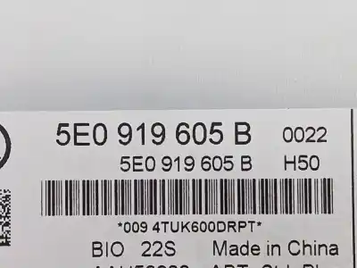Second-hand car spare part audio system / radio cd for skoda octavia iii combi (5e5, 5e6) 1.8 tsi oem iam references 5e0919605b  