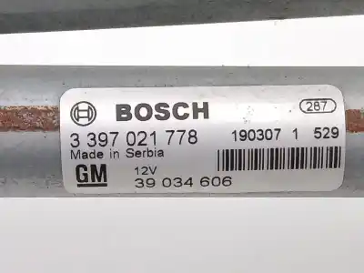 Автозапчасти б/у мотор переднего стеклоочистителя за opel astra k (b16) 1.6 cdti (68) ссылки oem iam 39034606 3397021778 