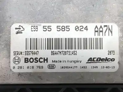 Автозапчастина б/у ебу контролер двигуна для opel zafira tourer c (p12) 2.0 cdti (75) посилання на oem iam 55585024 0281018769  Автозапчастина б/у ебу контролер двигуна для opel zafira tourer c (p12) 2.0 cdti (75) посилання на oem iam 55585024 0281018769