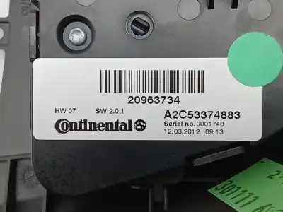 Автозапчасти б/у климат-контроль за opel zafira tourer c (p12) 2.0 cdti (75) ссылки oem iam 20963734 a2c53374883  Автозапчасти б/у климат-контроль за opel zafira tourer c (p12) 2.0 cdti (75) ссылки oem iam 20963734 a2c53374883