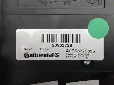 Second-hand car spare part multifunction switch for opel zafira tourer c (p12) 2.0 cdti (75) oem iam references 20963728 a2c53375835 