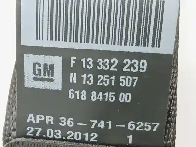 Second-hand car spare part rear left seat belt for opel zafira tourer c (p12) 2.0 cdti (75) oem iam references 13332239 13251507  Second-hand car spare part rear left seat belt for opel zafira tourer c (p12) 2.0 cdti (75) oem iam references 13332239 13251507