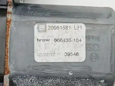 Second-hand car spare part driver left window regulator for opel zafira tourer c (p12) 2.0 cdti (75) oem iam references 13260137 20951581  Second-hand car spare part driver left window regulator for opel zafira tourer c (p12) 2.0 cdti (75) oem iam references 13260137 20951581