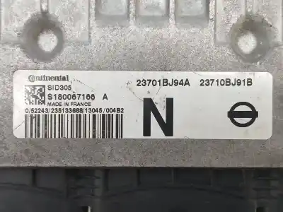 Second-hand car spare part ecu engine control for nissan nv200 / evalia autobús 1.5 dci 110 (m20 m20m) oem iam references 23701bj94a 23710bj91b 