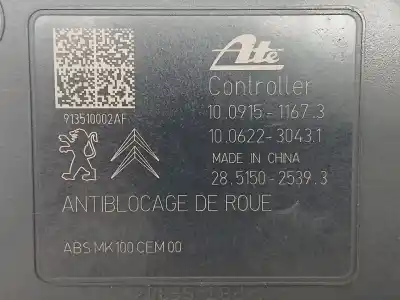 Peça sobressalente para automóvel em segunda mão abs por citroen c3 collection referências oem iam 9802460680 10022001214 