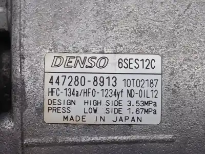 Second-hand car spare part air conditioning compressor for toyota auris (_e18_) 1.2 (nre185_) oem iam references 4472808913 6ses12c 