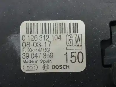 Автозапчастина б/у генератор для opel corsa e (x15) 1.3 cdti (08, 68) посилання на oem iam 39047359 0126312104 