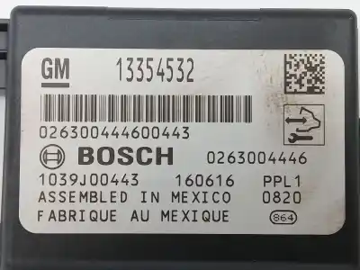Автозапчастина б/у електронний модуль для opel mokka / mokka x (j13) 1.6 cdti (_76) посилання на oem iam 13354532 0263004446 