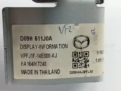 Second-hand car spare part multifunction display for mazda cx-3 (dk) 2.0 skyactiv-g (dk5w, dk6w) oem iam references d09h611j0a  