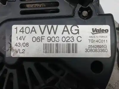 Peça sobressalente para automóvel em segunda mão alternador por seat leon (1p1) 1.9 tdi referências oem iam 06f903023c tg14c011 2542695g