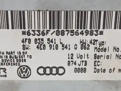 Автозапчастина б/у аудіо система / радіо cd для audi a4 allroad b8 (8kh) 2.0 tdi quattro посилання на oem iam 4f0035541l 4e0910541q 