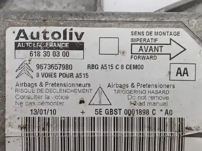 Автозапчастина б/у комплект подушки безпеки для citroen c3 ii (sc_) 1.4 hdi 70 (sc8hzc, sc8hr0, sc8hp4) посилання на oem iam 9673657980 618300300 96710277zd
