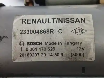 Second-hand car spare part starter motor for renault megane iv fastback (b9a/m/n_) 1.5 dci 90 (b9a1) oem iam references 233004868r 0001170629 