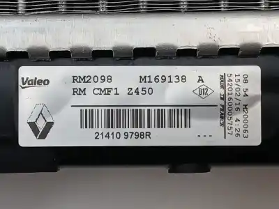 Автозапчастина б/у водяний радіатор для renault megane iv fastback (b9a/m/n_) 1.5 dci 90 (b9a1) посилання на oem iam 214109798r rm2098 m169138